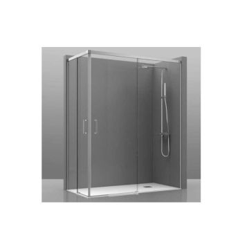 4-delige Douchewand hoekinstap met schuifdeuren Cosmo 6mm