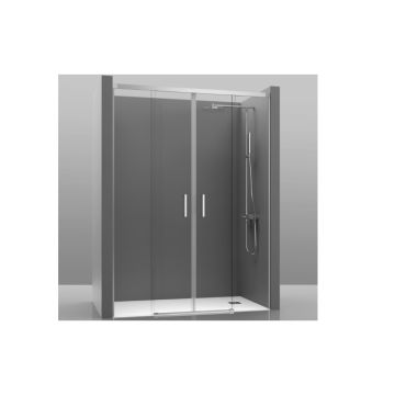 4-delige douchewand met schuifdeuren Cosmo - 6mm