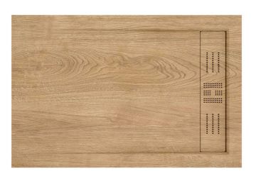 Receveur de douche en composite minérale sur mesure Evolution Wood