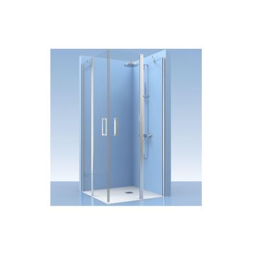 Douchewand hoekinstap met draaideuren Padel 6mm