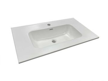 Keramische wastafel Casablanca 81x46cm Mat Wit