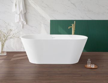 Vrijstaand Solid Surface ligbad Modern 170x80cm mat wit