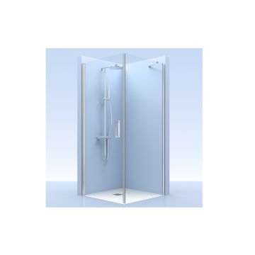 Draaideur met zijwand Padel - 6mm