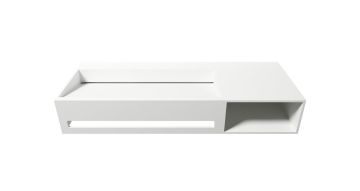  Solid Surface wastafel Faro 100x46 mat wit