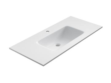 Solid Surface wastafel Florence 61x46cm wit mat