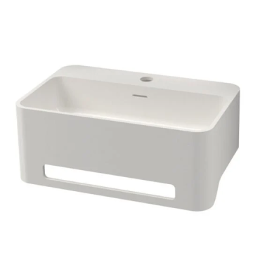 Solid Surface wastafel York 50x31cm mat wit