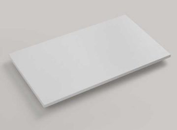 Solid Surface wastafelblad op maat - tot 51cm diep