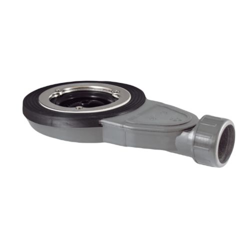 Siphon pour receveur de douche extra plat Slim hauteur d'installation 40 mm avec crépine pour trou 90 mm