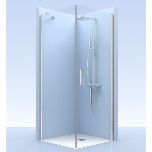 Draaideur met zijwand Padel - 6mm