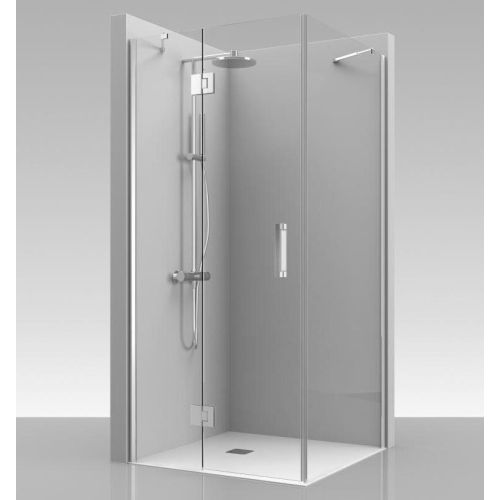 Draaideur met vast deel en zijwand Tedy - 8mm