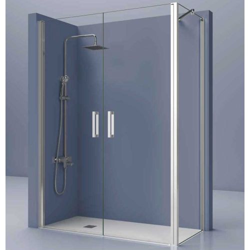 Pendeldeuren met zijwand Padel 6mm