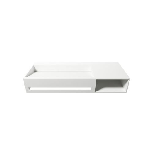 Solid Surface Wastafel Faro 87x46 mat wit