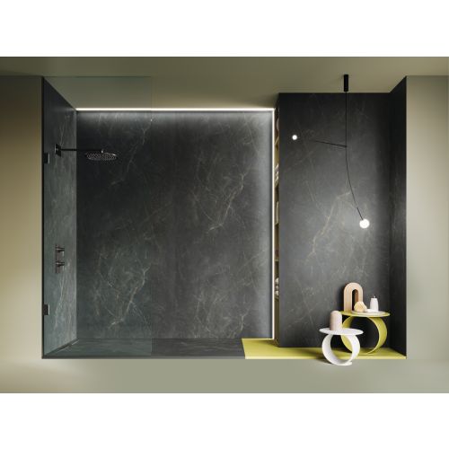 Receveur de douche en composite sur mesure Minimal Essence panneaux muraux inclus
