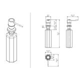Inbouw zeepdispenser Techno chroom voor bladmontage