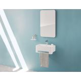 Solid Surface wastafel York 50x31cm mat wit