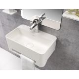 Solid Surface wastafel York 50x31cm mat wit