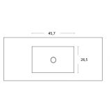 Composiet wastafel op maat Solid met dubbele waskom tot 46cm diep