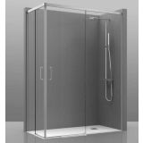 4-delige Douchewand hoekinstap met schuifdeuren Cosmo 6mm