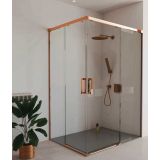 4-delige Douchewand hoekinstap met schuifdeuren Cosmo 6mm