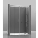 4-delige douchewand met schuifdeuren Cosmo - 6mm