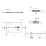 Receveur de douche en composite minérale Frame