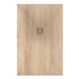 Receveur de douche en composite minérale sur mesure Slim Wood
