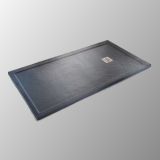 Receveur de douche en composite minérale sur mesure Solid avec rebord