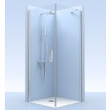 Draaideur met zijwand Padel - 6mm