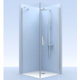 Draaideur met zijwand Padel - 6mm