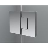 Draaideur met vaste deel Tedy - 8mm - Scharnieren op glas