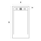 Receveur de douche en composite minérale sur mesure Evolution Wood