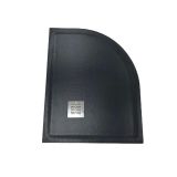 Composiet Douchebak Kwartrond met Rand Stone Eco 80x100cm Leisteen Antraciet RAL7024