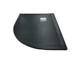 Composiet Douchebak Kwartrond met Rand Stone Eco 80x100cm Leisteen Antraciet RAL7024