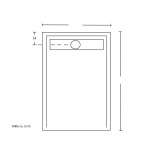 Receveur de douche en composite minérale sur mesure Subway XL