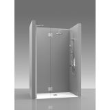 Draaideur met vaste deel Tedy - 8mm - Scharnieren op glas