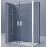 Pendeldeuren met zijwand Padel 6mm
