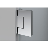 Draaideur met vaste deel Tedy - 8mm - Scharnieren op wand