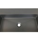 Composiet wastafel Cuadro 80,5x45,5 cm Egaal Antraciet RAL7016