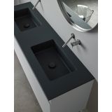 Composiet dubbele wastafel op maat  - Celine - tot 51cm diep