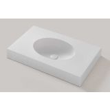 Vrijhangende composiet wastafel op maat Celine - tot 51cm diep