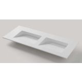 Composiet dubbele wastafel op maat  - Cosmo - tot 51cm diep