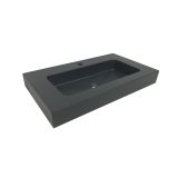 Composiet wastafel Cuadro 80,5x45,5cm Egaal Antraciet RAL7024