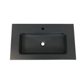 Composiet wastafel Cuadro 80,5x45,5cm Egaal Antraciet RAL7024