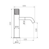 Wastafelkraan Aura XL chroom
