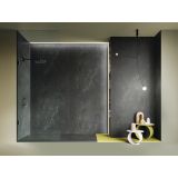 Receveur de douche en composite sur mesure Minimal Essence panneaux muraux inclus